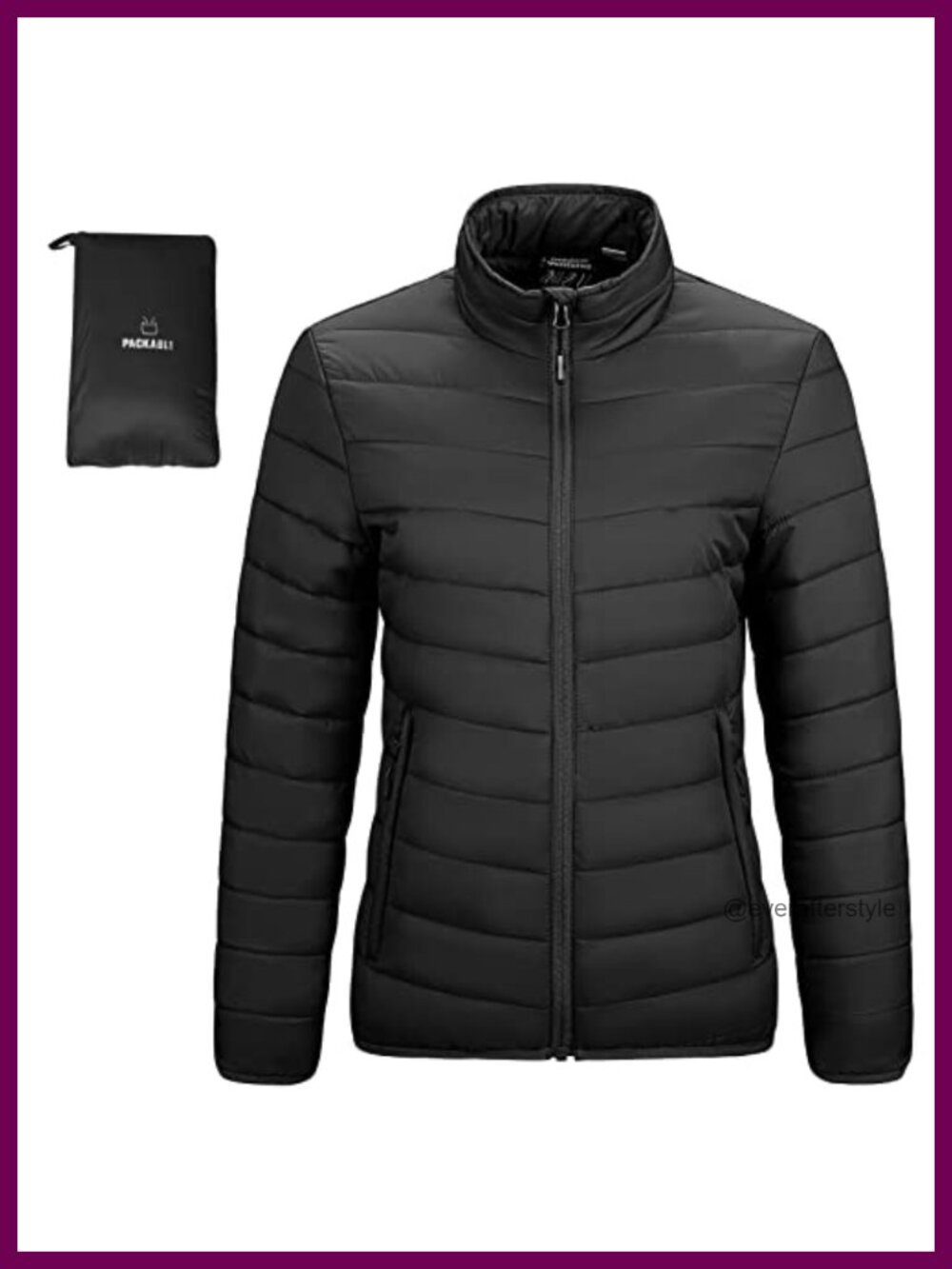 Women's Packable Puffer Jacket Lightweight Quilted Winter Coat Full Zip